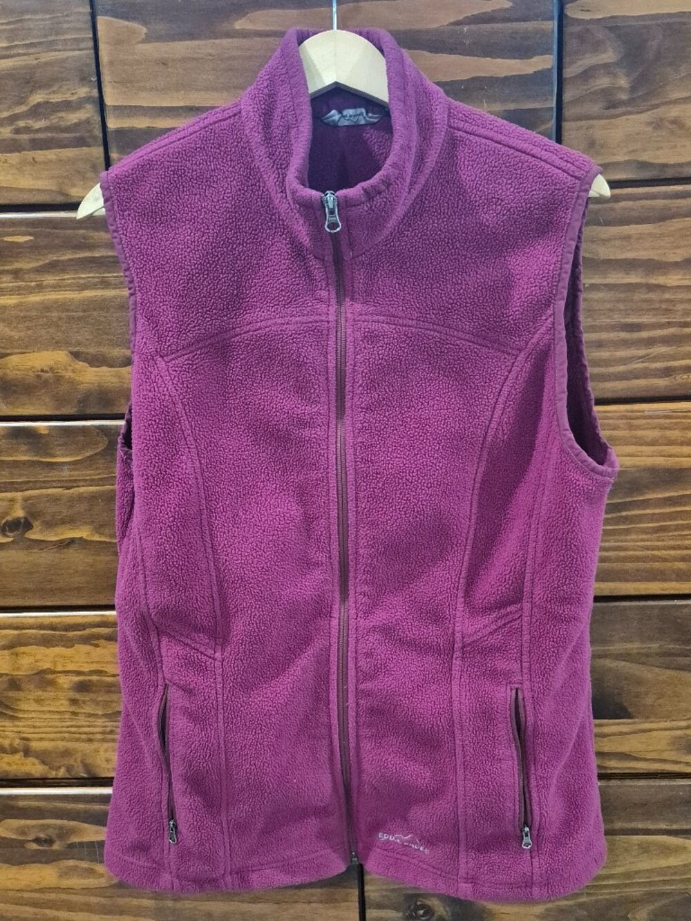Eddie Bauer Burgundy Women's XL Tall Fleece Vest